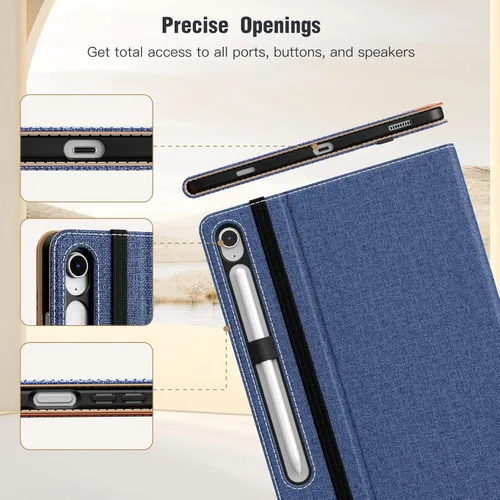 Miniatura 6 de MoKo Funda para Samsung Galaxy Tab S10 Lite/ S10 FE 2025/ S9 FE 10.9 pulgadas/ S9 11 pulgadas 2023 con Soporte para S Pen, Funda Protectora de PU