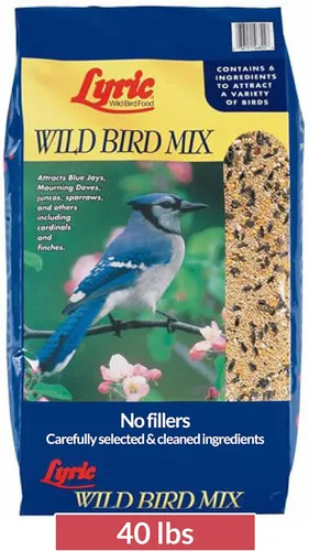 Miniatura 5 de Lyric Supreme Wild Bird Seed, mezcla de alimentos para pájaros silvestres con nueces y semillas de girasol, bolsa de 20 libras y mezcla de semillas