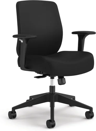 Miniatura 19 de HON Altern Silla de oficina ergonómica de tela, silla de escritorio con respaldo bajo con brazos ajustables, deslizamiento de asiento, inclinación
