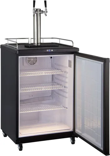 Miniatura 7 de Kegco Dispensador de barriles, negro, 2 grifos