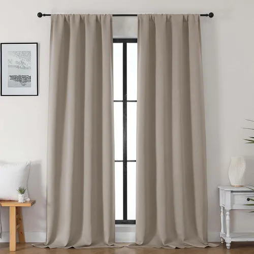 Miniatura 71 de Gwine Cortinas opacas para dormitorio, 54 pulgadas de largo, paneles de cortina de ventana con aislamiento térmico y reducción de ruido, cortinas