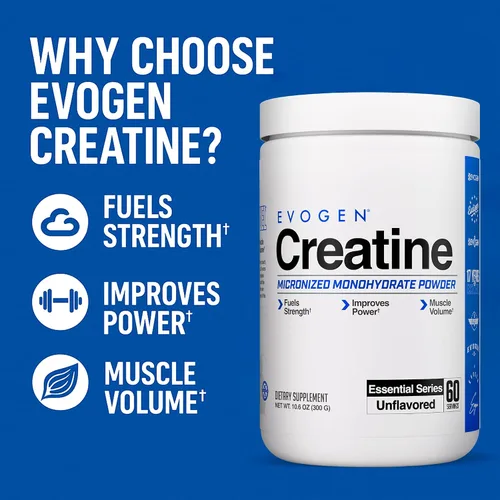 Miniatura 4 de Evogen Monohidrato de creatina en polvo – Creatina micronizada para mujeres y hombres Suplemento en polvo de creatina pura para fuerza, potencia