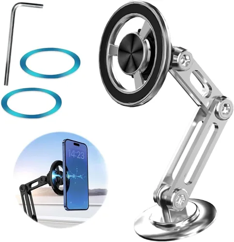 Miniatura 8 de Soporte magnético universal de 360° PRO para teléfono celular, soporte magnético plegable de aleación para teléfono celular para automóvil