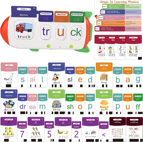 Miniatura 7 de Tarjetas didácticas parlantes del alfabeto y juegos de matemáticas para niños de 2 a 8 años, juguetes de terapia del habla, juguetes de aprendizaje