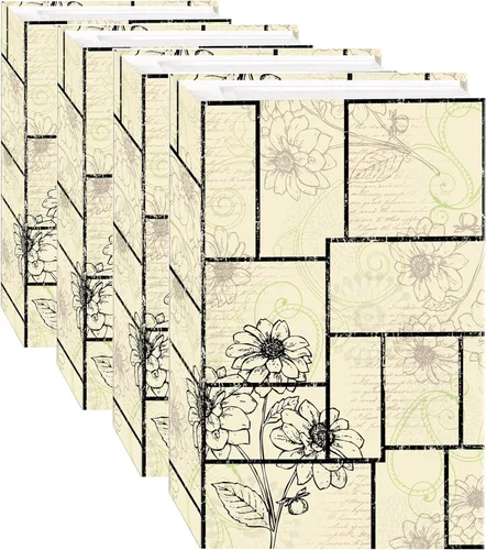 Miniatura 6 de Álbum de fotos de 3 anillos con 504 bolsillos para fotos de 4 x 6, diseño de mapa del mundo antiguo