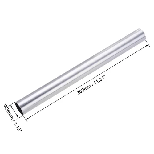 Miniatura 2 de uxcell Tubo redondo de aluminio 6063, 1.102 in OD 1.024 in Diámetro interior 11.811 in Longitud Tubo recto inconsútil 2 PC