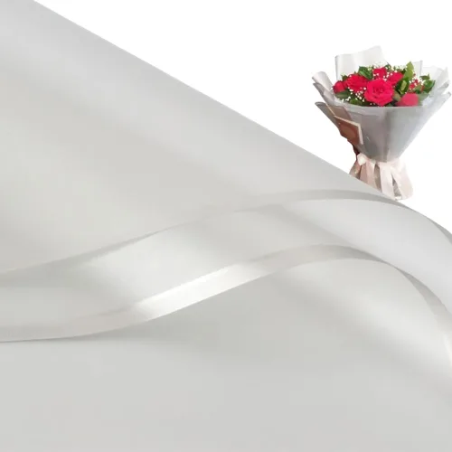 Miniatura 7 de Corkwaw 20 piezas de papel de regalo de borde negro para ramo del día de San Valentín, papel de embalaje de regalo floral impermeable de 23 x 23
