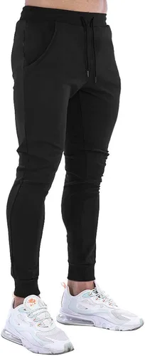 Miniatura 2 de Wangdo Pantalones deportivos ajustados para hombre, pantalones de entrenamiento para gimnasio, pantalones deportivos cónicos, pantalones deportivos