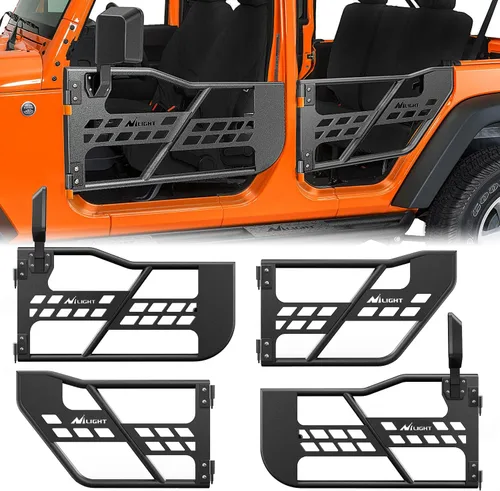 Miniatura 10 de Nilight - Parachoques delanteros compatibles con Jeep Wrangler JK/JKU de 2007, 2008, 2009, 2010, 2011, 2012, 2013, 2014, 2015, 2016, 2017 y 2018