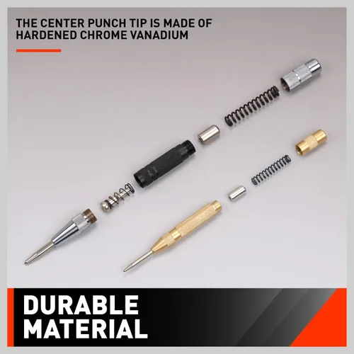 Miniatura 3 de HORUSDY Paquete de 2 perforadores automáticos superfuertes de 6 pulgadas, impacto ajustable, punzón central