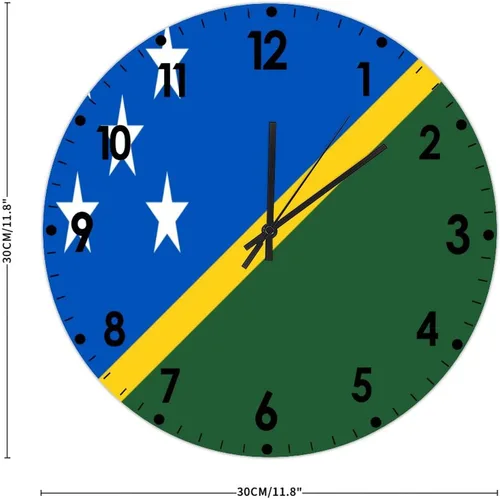 Miniatura 640 de Cheyan Reloj de pared con bandera de Canadá de 12 pulgadas, silencioso, sin tictac, de PVC, funciona con pilas, reloj redondo decorativo, regalo