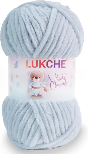 Miniatura 27 de Hilado de chenilla de terciopelo para amigurumi y punto de crochet súper voluminoso 100 gr (69,0 m) (Grosor del hilo 8 mm) (Verde espárrago) 1