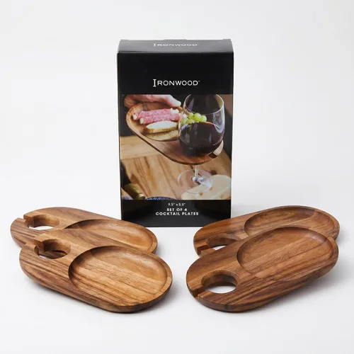 Miniatura 9 de Ironwood Gourmet Paso Robles - Bandeja para canapé, 7.5 x 10.5 x 0.5 pulgadas, color marrón