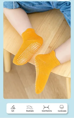 Miniatura 2 de Calcetines de tobillo antideslizantes para bebés con agarres antideslizantes para niños y niñas pequeños