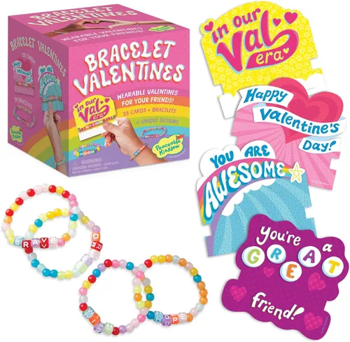Miniatura 8 de Peaceable Kingdom Caja de San Valentín para niños, kit de caja del día de San Valentín para tarjetas de San Valentín para el aula de niños, dijes