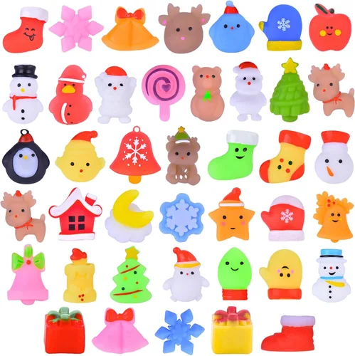 Miniatura 12 de 30 piezas de juguetes esponjosos Kawaii, juguetes blandos Mochi para niños, recuerdos de fiesta, mini juguetes esponjosos para aliviar el estrés