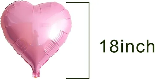 Miniatura 3 de 25 globos de Mylar en forma de corazón rosa de 18 pulgadas para decoraciones de fiesta de cumpleaños, decoración de boda, fiesta de compromiso