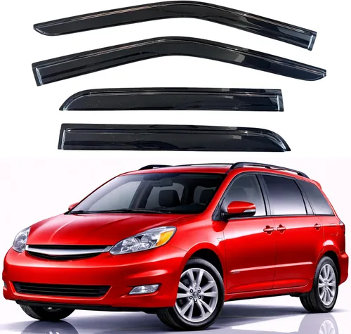 Miniatura 112 de KPY Visor de ventana compatible con Hyundai Tucson 2021-2025, 4 piezas de deflector de ventilación para ventana lateral, estilo Mugen, protector