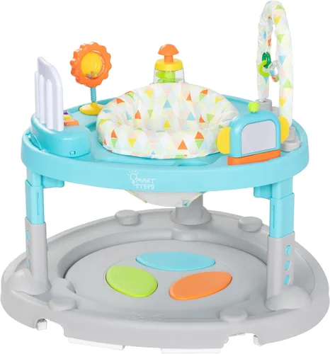 Miniatura 17 de Smart Steps® Explore N’ Play 5 en 1 de asiento de actividad a elevador, Azul Safari Divertido