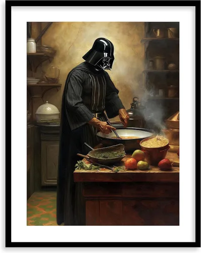 Miniatura 45 de Impresiones de Arte para Cocina de Star Wars - Impresión Giclée de Arte Fino Premium - Póster de Impresión Estético de Darth Vader Boba Fett Yoda