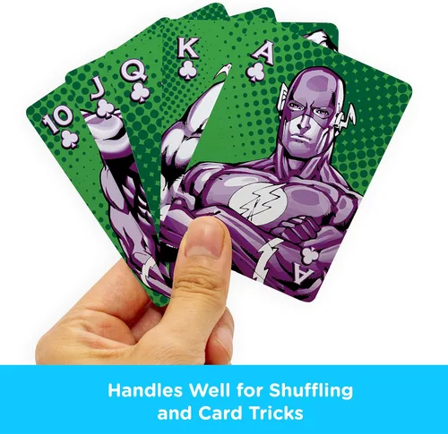 Miniatura 4 de AQUARIUS DC Comics Flash Playing Cards - Baraja de cartas con temática de flash para tus juegos de cartas favoritos, mercancía y coleccionables