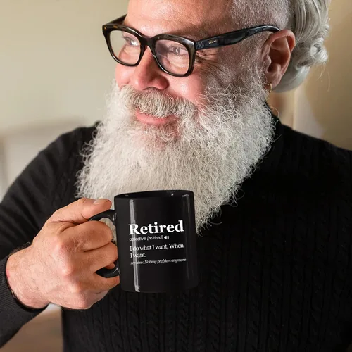 Miniatura 4 de Panvola Taza con texto en inglés "Retired Definition I Do What I Want When I Want Retirement Mug Not My Problem Anymore Going Away", regalo