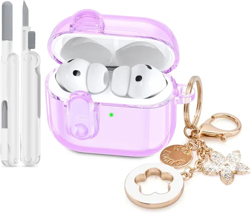 Miniatura 19 de Funda para Apple Airpods iPods Pro 3, fundas transparentes 2025 lindas mujeres, VISOOM Cute Air Pods Pro3 funda transparente para Airpods iPods Pro