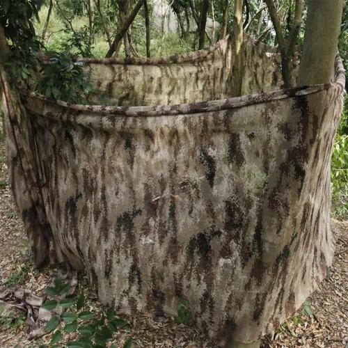 Miniatura 6 de WINWAY Malla silenciosa de camuflaje de arpillera 300D para caza, sombrilla de camping, ocultación, persianas de tiro