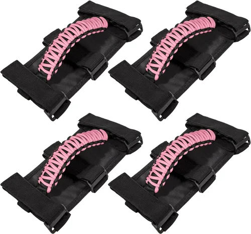 4 asas de agarre de barra enrollable para Jeep Wrangler JK JKU JL JLU TJ YJ Sports Sahara Freedom Rubicon Unlimited Gladiator JT 1955-2023 UTV ATV
