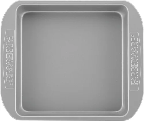 Miniatura 7 de Farberware Bandeja antiadherente para hornear con tapa/molde antiadherente para tartas, rectangular, 9 x 13 pulgadas, gris y cuadrado, 9 pulgadas