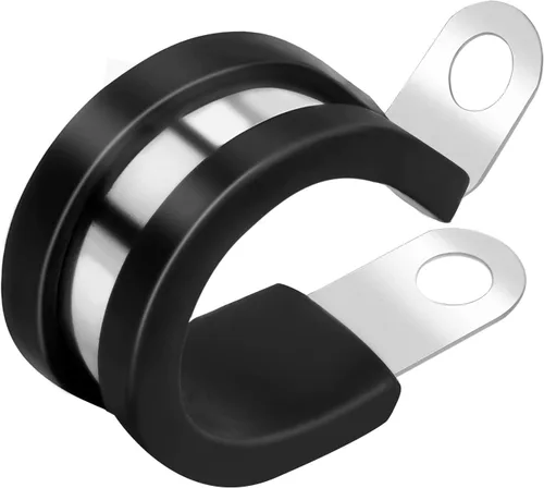 Miniatura 6 de Paquete de 25 abrazaderas de cable de acero inoxidable de 1/2 pulgada, abrazaderas de tubo de metal, abrazaderas de conducto para instalación