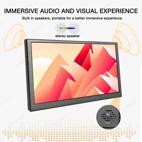 Miniatura 4 de 7 pulgadas mini monitor HDMI pantalla LCD PC caso secundario 1024x600 IPS pequeño monitor portátil con altavoces pantalla de temperatura PC