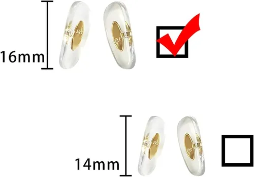 Miniatura 2 de Almohadillas nasales de repuesto para Ray Ban Aviator RB3025 3026 kits de reparación de gafas de sol para Ray Ban (dorado, 0.630 in)