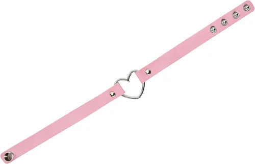 Miniatura 2 de Gargantilla de piel sintética ajustable con corazón para mujer
