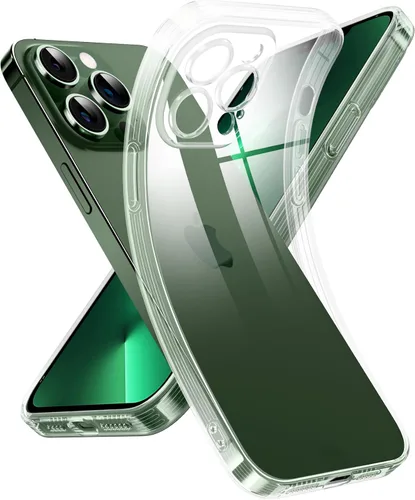 Miniatura 142 de Supdeal Funda transparente para iPhone 13 Pro, no amarillea, protección de cámara, probada en caídas de grado militar, transparente, a prueba