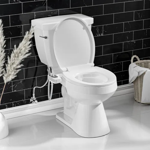 Miniatura 3 de SAMODRA - Bidé no eléctrico, con boquilla doble autolimpiable (lavado frontal y trasero), accesorio para inodoro con bidé de agua dulce, presión