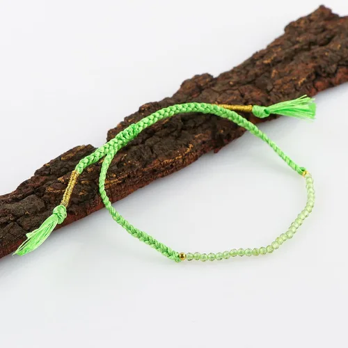 Miniatura 18 de Thecraftman - Pulsera trenzada de cuentas naturales, cristales energéticos, regalo para ella, pulsera de protección de hilo trenzado de mano