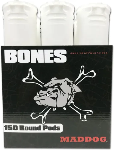 Miniatura 8 de Maddog 150 cápsulas redondas de paintball de huesos Tubos duraderos de recarga rápida para torneos y recreativos Speedball Woodsball Paquete