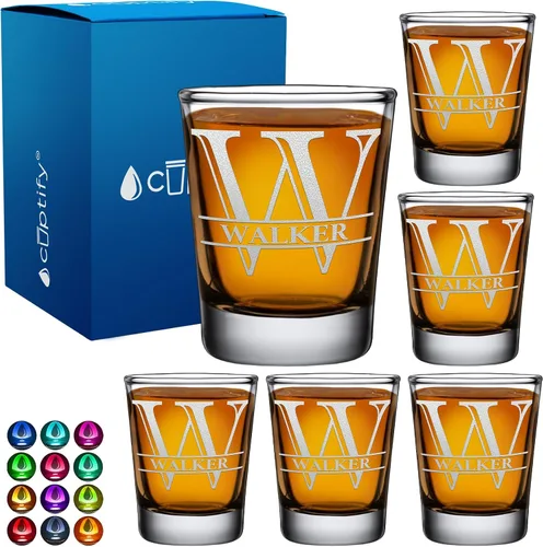Miniatura 98 de Juego de 2 vasos de chupito personalizados para hombre, fondo azul, 2 onzas, grabados, regalo personalizado para cumpleaños, bodas, día del padre