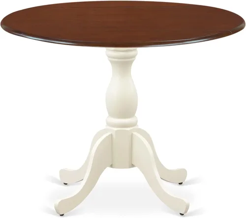 Miniatura 13 de East West Furniture DST-BCH-TP Dublin Mesa de comedor – una mesa redonda de madera maciza con base de gota y pedestal, 42 x 42 pulgadas, negro