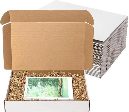 Miniatura 17 de Wowxyz Cajas de envío blancas de 6 x 4 x 3 pulgadas, paquete de 25 cajas de correo de cartón corrugado para pequeñas empresas - Suministros