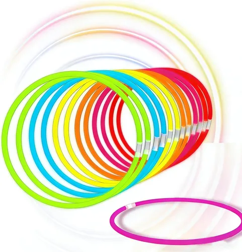 Miniatura 9 de Glow Fever Glow Sticks - Collares brillantes a granel de 100 unidades de 22 pulgadas con conectores, palos de luz de neón para fiestas, festivales