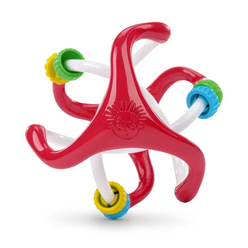 Baby Einstein Bola sensorial de deslizar y girar, juguete multisensorial para bebé con cuentas texturizadas, sonidos de sonajero y diseño de fácil