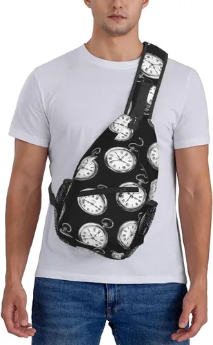 Miniatura 7 de Small Crossbody Bags for Women Men - Vintage Pocket Watch Print Adjustable Shoulder Bag Fanny Packs Belt Sling Bag Crossbody Purses Backpack for