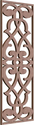Miniatura 83 de 9 3/8"W x 24 3/8"H x 1/4"T Bellaire Decorativos Paneles de pared de madera calado, abedul