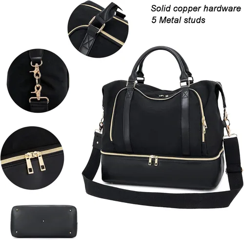 Miniatura 9 de CAMTOP - Bolsa de viaje de fin de semana para mujer, bolsa de lona con espacio para laptop de15.6 pulgadas