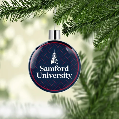 Miniatura 3 de Samford University - Adorno redondo y plano para árbol de Navidad, decoración para fiesta de árbol, hogar, vacaciones (Samford University 8)