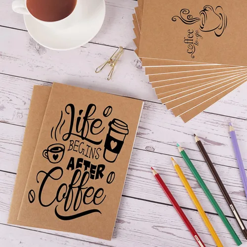 Miniatura 5 de EOOUT 80 piezas de cuadernos de papel kraft para niños, diarios en blanco al por mayor, libros de bocetos, cuaderno de composición de 60 páginas, 80
