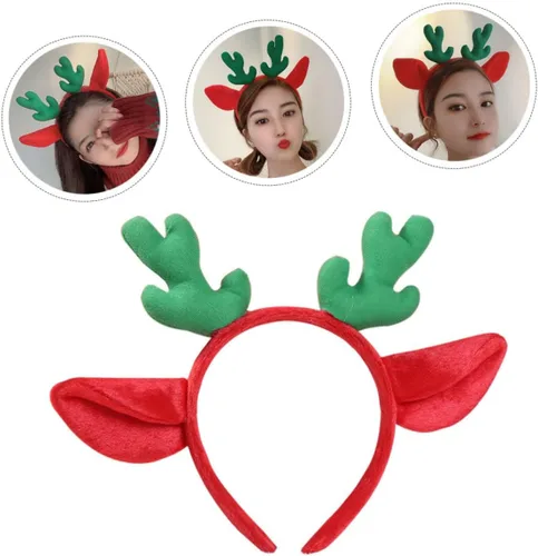 Miniatura 5 de Abaodam 5pcs Antler Headband Santa Claus Costume for Kids Christmas Elk Headband Antler Hair Hoops Disfraz De Santa Claus Para Adulto Elk Antlers