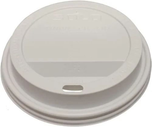 Miniatura 5 de SOLO TLP316-0007 Tapa de Plástico Blanca Traveler - para Vasos de Papel Calientes SOLO (Caja de 1000)